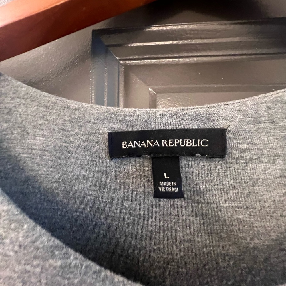 Banana Republic Heather Gray Long Maxi Sleeveless Bodycon Form Fitting Dress L - Picture 5 of 11